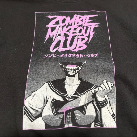 Zombie Makeout Club Poster Crewneck Sweatshirt (Small) - Picture 4 of 9